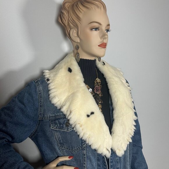 Authentic Rex Chinchilla fur Collar - Picture 3 of 3